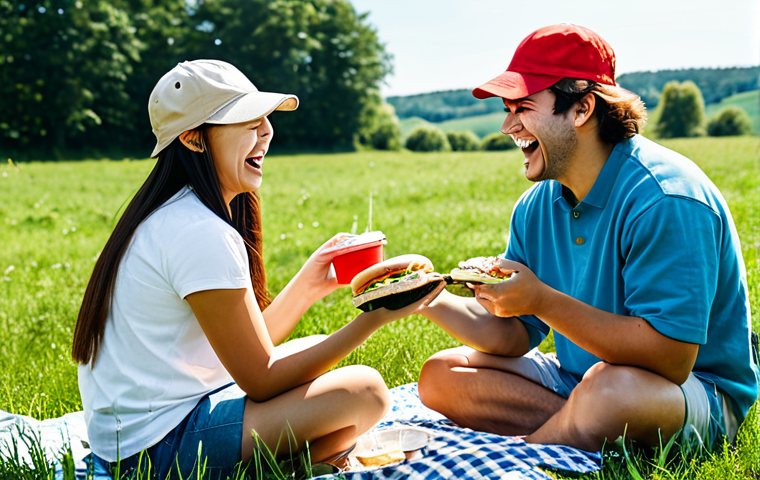 이색피크닉 햇볕 차단 제품 - **

A woman in a floral dress and straw hat with a wide brim sits on a checkered blanket at a picnic...