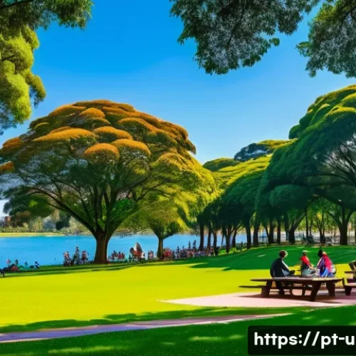 Home 33 이색피크닉 도심 속 피크닉 공원 - A vibrant urban park scene in São Paulo’s Ibirapuera Park during a sunny afternoon, featuring famili...
